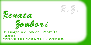 renata zombori business card